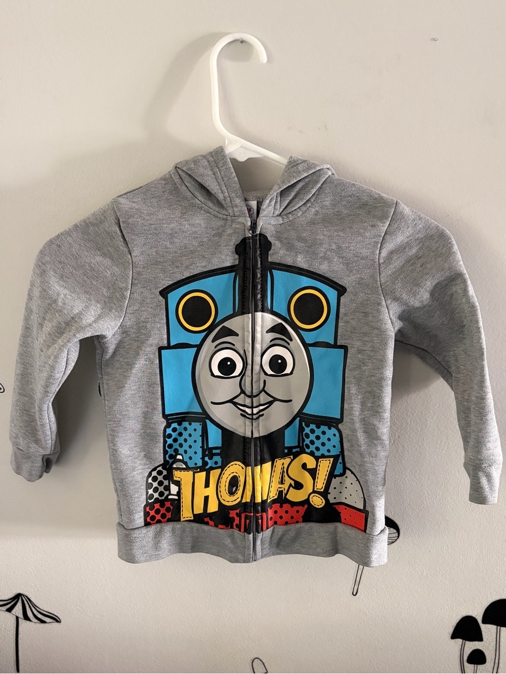 Thomas the Tank Engine Gray Zip Up Hoodie for Kids